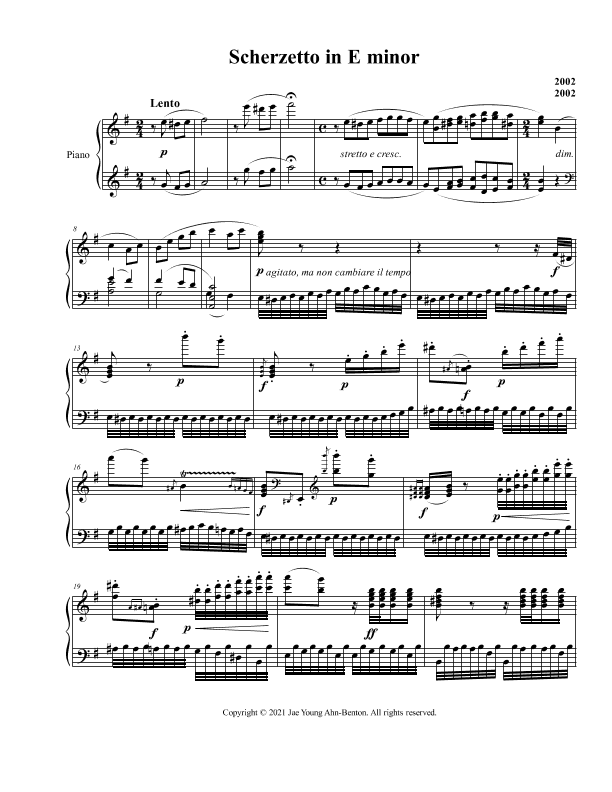 Scherzetto No. 3 in E minor, Op. 7