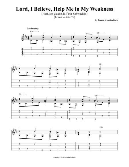 Lord, I Believe, Help Me in My Weakness (Herr, Ich glaube, hilf mir Schwachen) (arr. Mark Phillips)