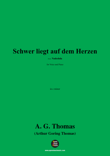 A. G. Thomas-Schwer liegt auf dem Herzen,from Nadeshda,in c minor (arr. OSM Press)