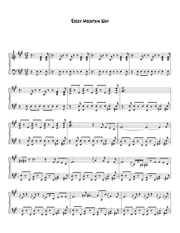 Rocky Mountain Way (arr. Biegler)