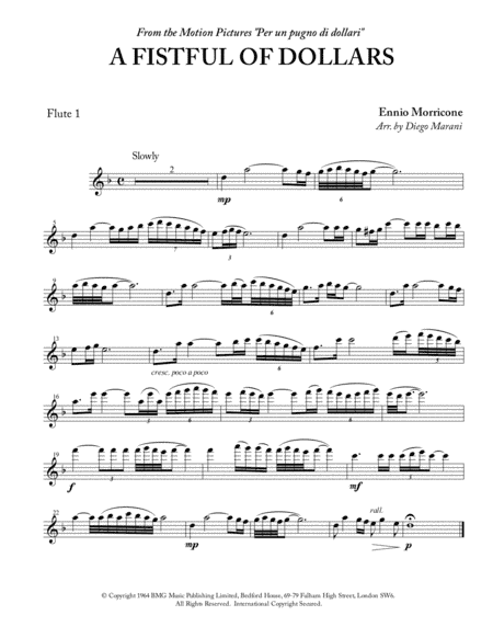 A Fistful Of Dollars (arr. Diego Marani)