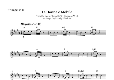 La Donna è Mobile (arr. Rodrigo Faleiros)