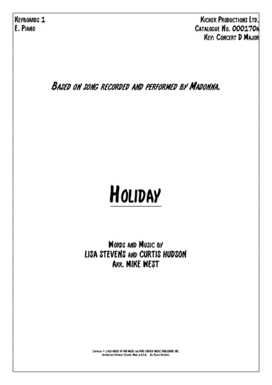 Holiday (arr. Mike West)