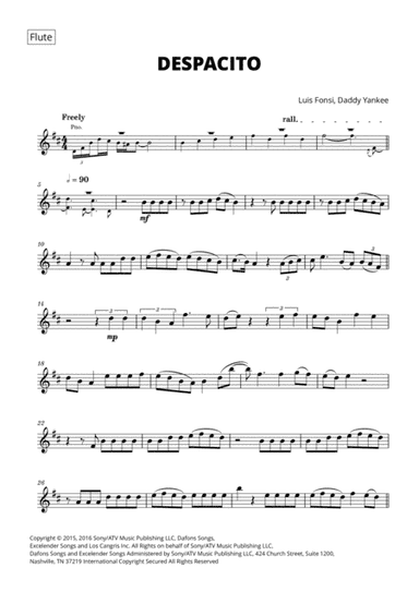 Despacito (arr. Cadenza Editions)