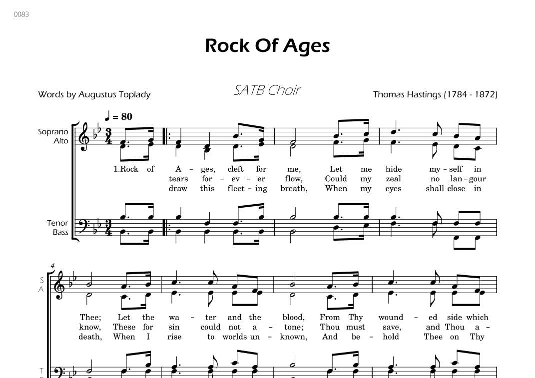 Rock Of Ages - SATB Choir (arr. César Madeira)