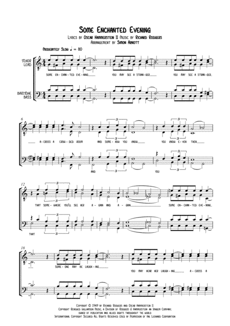 Some Enchanted Evening (arr. Simon Arnott)