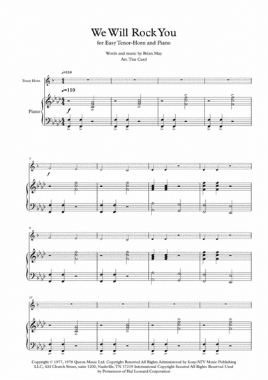 We Will Rock You (arr. Tim Curd.)