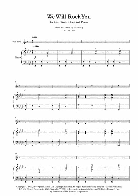 We Will Rock You (arr. Tim Curd.)