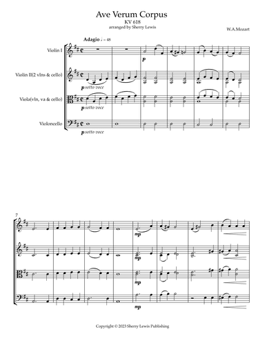 Ave Verum Corpus KV 618 (arr. Sherry Lewis)