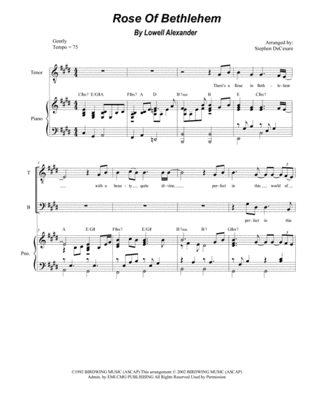 Rose Of Bethlehem (arr. Stephen DeCesare)