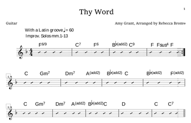 Thy Word (arr. Rebecca Bromwell)