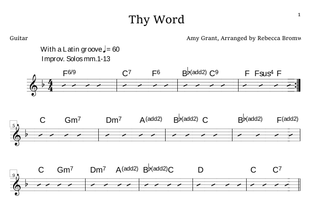 Thy Word (arr. Rebecca Bromwell)