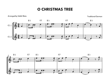 O Christmas Tree - Clarinet Duet (arr. Valdir Maia)