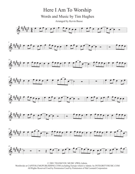 Here I Am To Worship (arr. Kevin Busse)