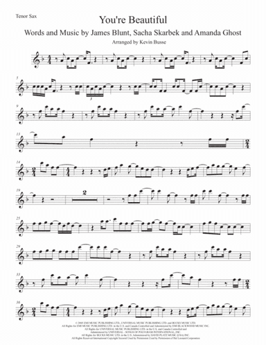 You're Beautiful (arr. Kevin Busse)