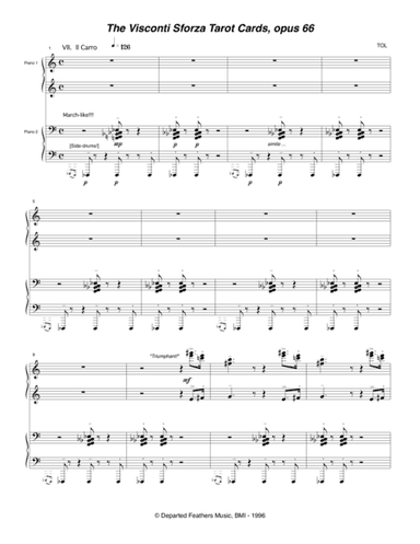 Visconti Sforza Tarot Cards, opus 66 ... Twenty Two Salon Pieces For Two Pianos (1996) 08 Il Carro