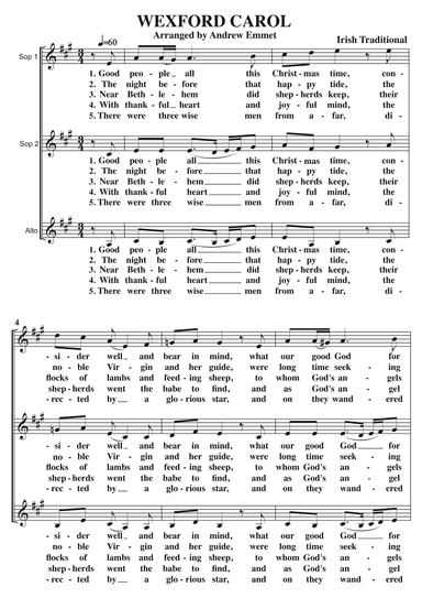 Wexford Carol A Cappella SSA (arr. Andrew Emmet)
