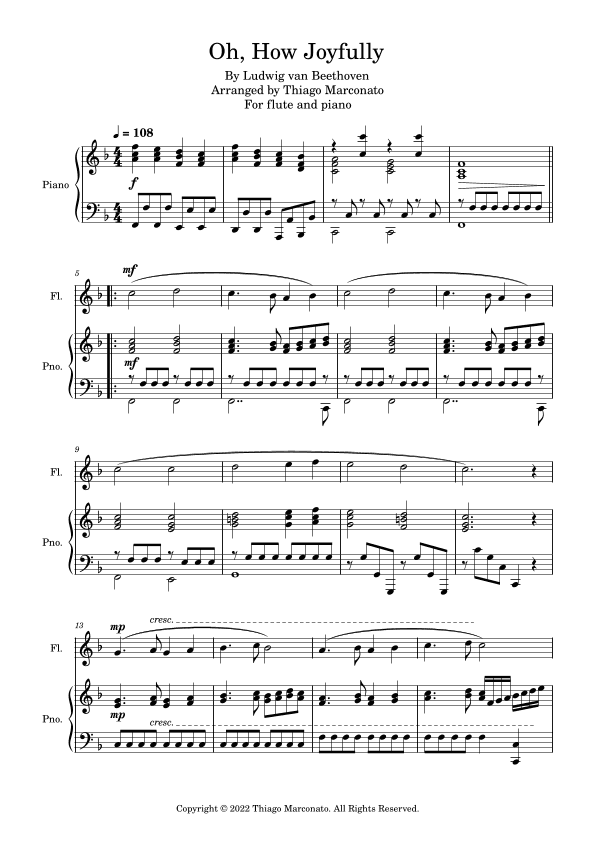 Oh, How Joyfully (arr. Thiago Marconato)