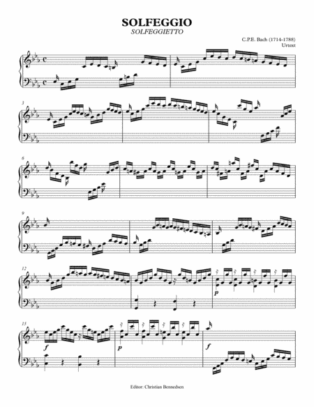 Solfeggio (Solfeggietto) (arr. Christian Bennedsen)