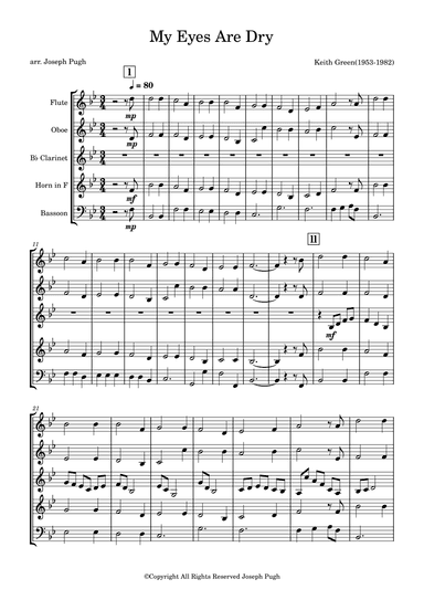 My Eyes Are Dry (arr. Joseph Pugh)