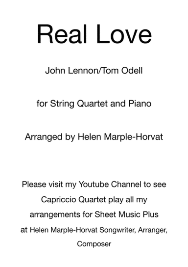 Real Love (arr. HELEN MARPLE-HORVAT)