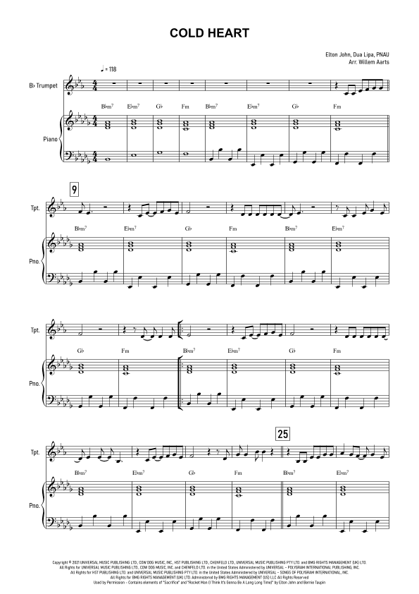 Cold Heart (pnau Remix) (arr. Willem Aarts)
