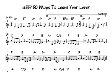 50 Ways To Leave Your Lover (arr. John Fries)