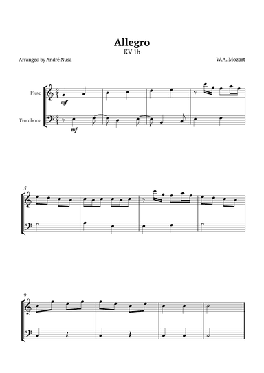 Allegro K1b (arr. André Nusa)
