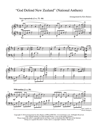 God Defend New Zealand (Reflective Solo Piano Arrangement)