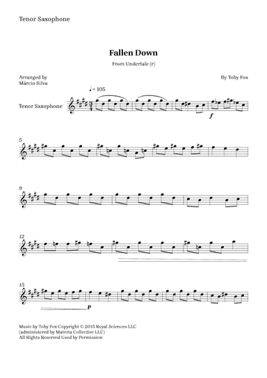 Fallen Down (arr. Márcio Silva)