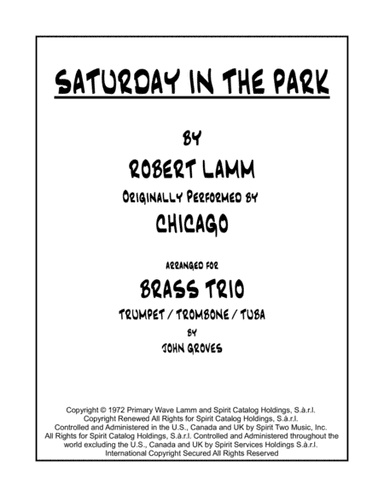 Saturday In The Park (arr. John Groves)