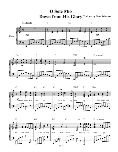 O Sole Mio - Down From His Glory (arr. Gene Roberson)