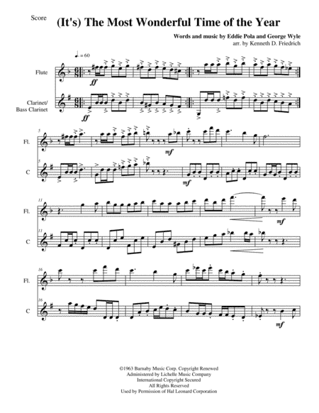 The Most Wonderful Time Of The Year (arr. KFS Publishing)