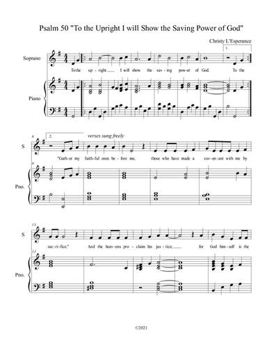 Psalm 50 "To the Upright"