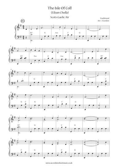 The Isle Of Coll (Eilean Cholla) (arr. Julia Gordon)