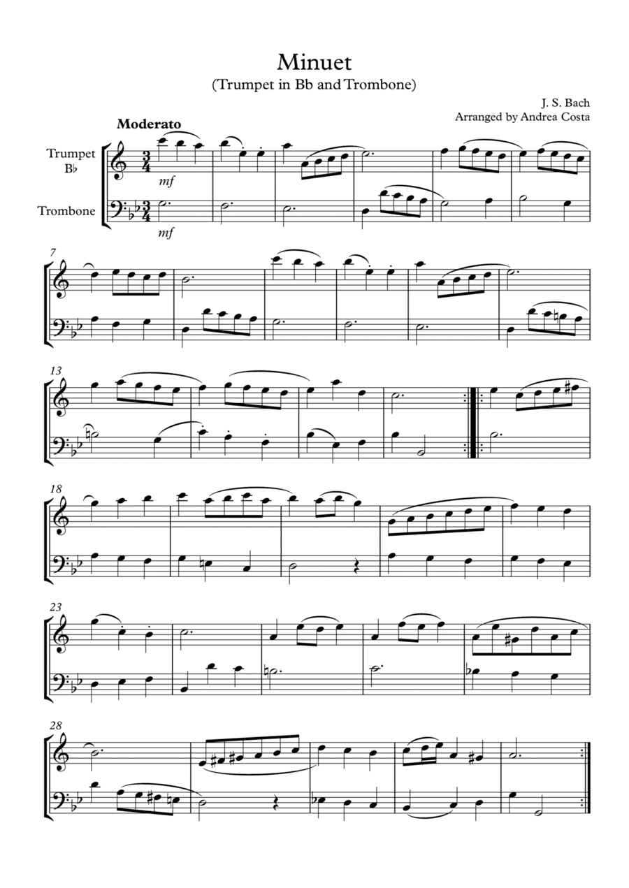 Minuet in G Minor (arr. Andrea Costa)