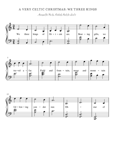 A Very Celtic Christmas Level 2: We Three Kings (arr. Kimberly Steele)