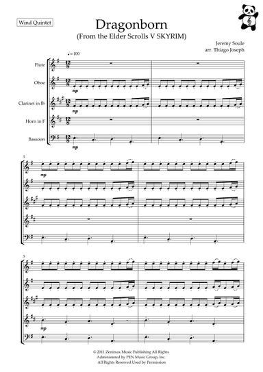 Dragonborn (skyrim Theme) (arr. Thiago Joseph)