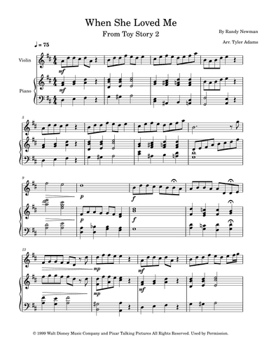When She Loved Me (arr. Tyler Adams)