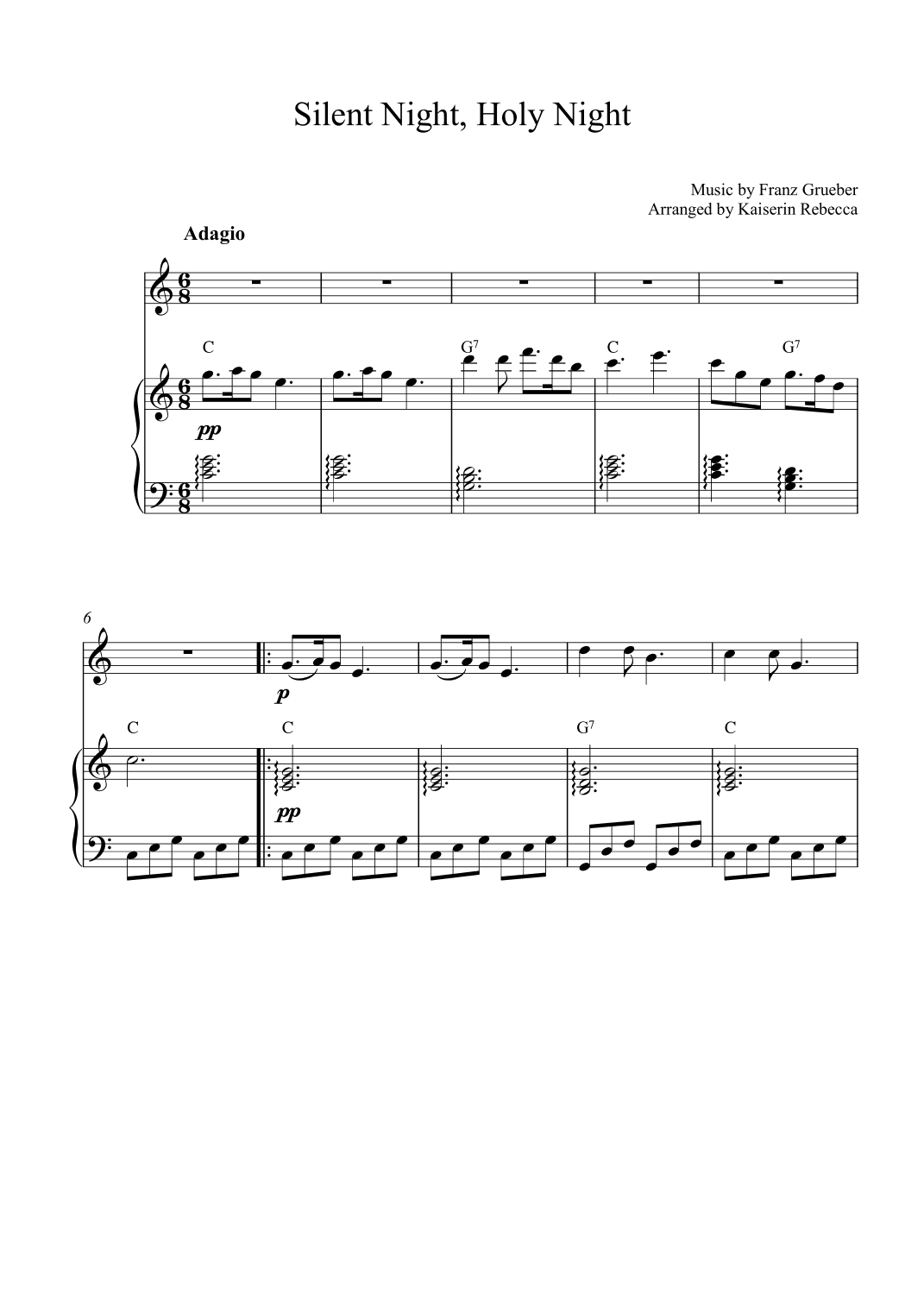 Silent Night, Holy Night (arr. Kaiserin Rebecca)