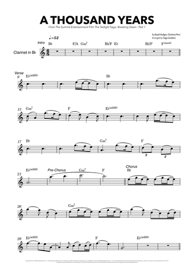 A Thousand Years (arr. Tiago Cordeiro)