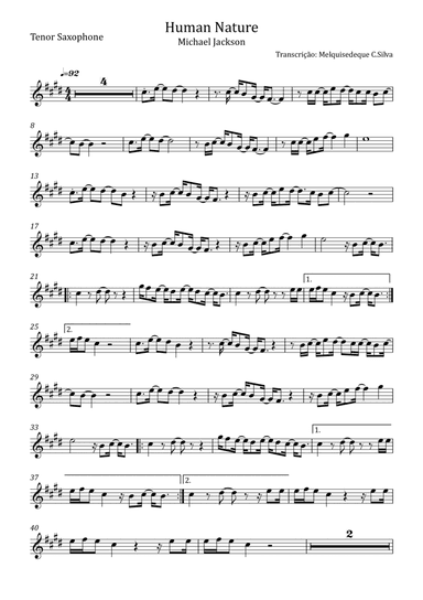 Human Nature (arr. Melquisedeque C.Silva)