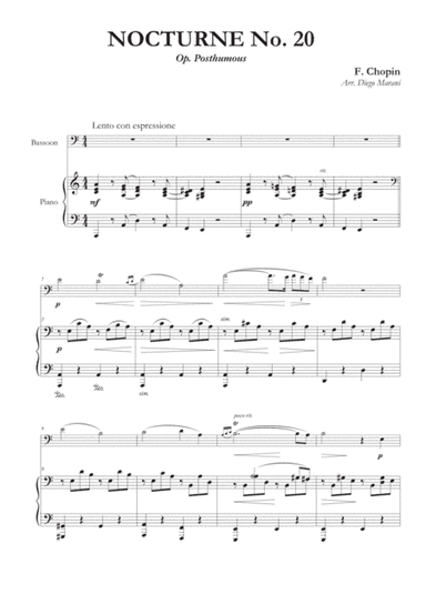Nocturne No. 20 for Bassoon and Piano (arr. Diego Marani)