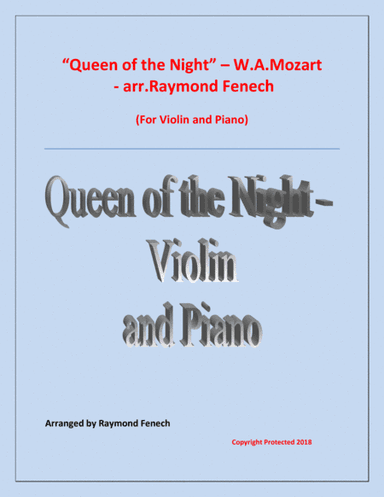 Queen of the Night - From the Magic Flute - Violin and Piano (arr. Raymond Fenech)