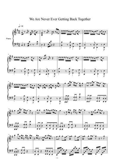 We Are Never Ever Getting Back Together (arr. Taylor Swift)