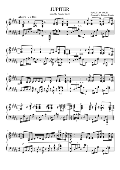 Jupiter with reference to Kapustin. (arr. Keisuke Kurata)