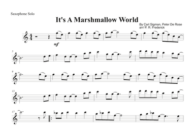 A Marshmallow World (arr. P. R. Frederick)