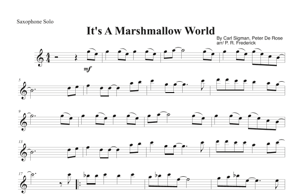 A Marshmallow World (arr. P. R. Frederick)