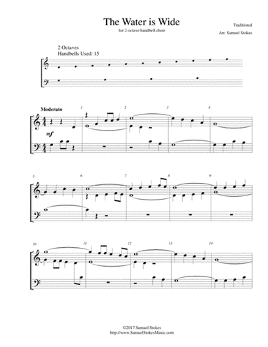 The Water is Wide - for 2-octave handbell choir (arr. Samuel Stokes)