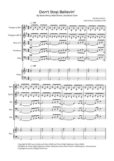 Don't Stop Believin' (arr. Alex Nunes Rodrigues)